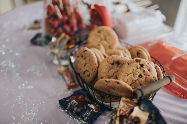 Chocolate chip cookies combining crispiness with chewiness.